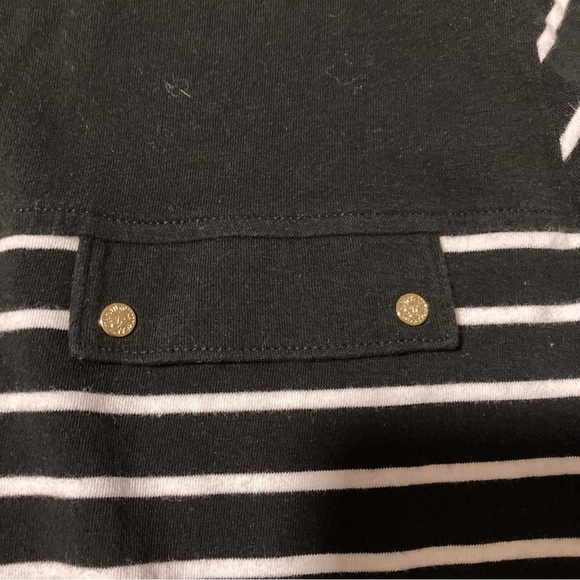 Anne Klein Sport Black and White Striped Blouse - Picture 7 of 10